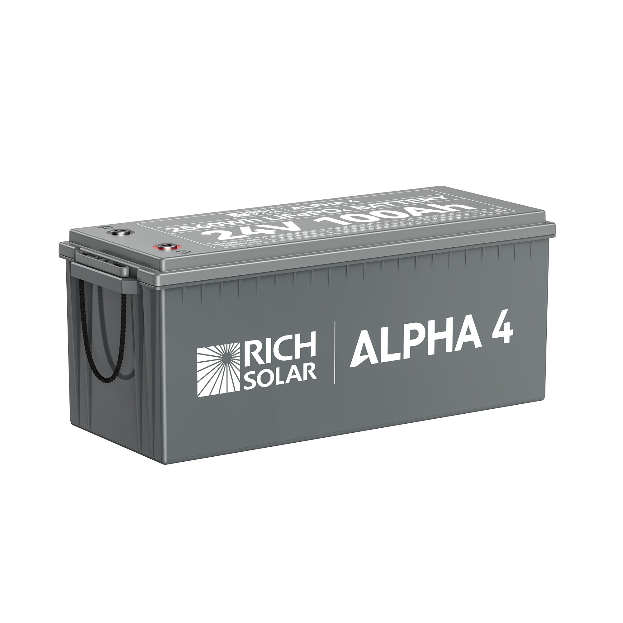 Rich Solar ALPHA 4 LiFePO₄ Battery | 2,560Wh Capacity | 24V - 100Ah  | UL1973 Certified | 5 Year Warranty