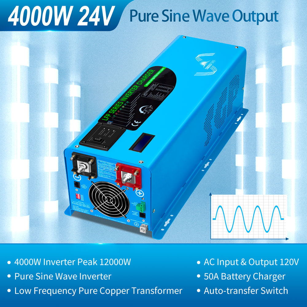 SunGold Power 24V Pure Sine Wave Inverter | 4,000W Output | With Charger