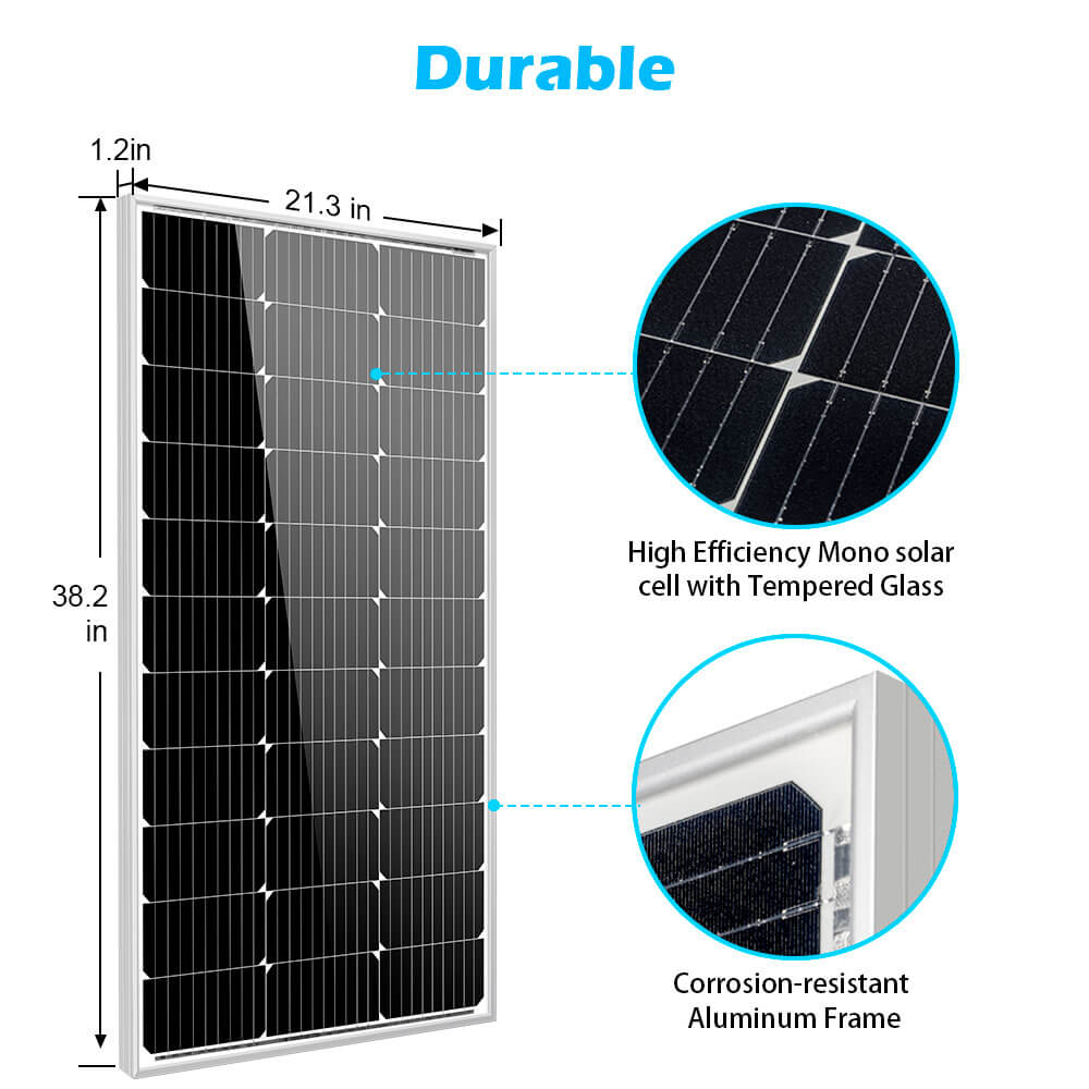 SunGold Power Monocrystalline Solar Panel | 100W | 25 Year Warranty