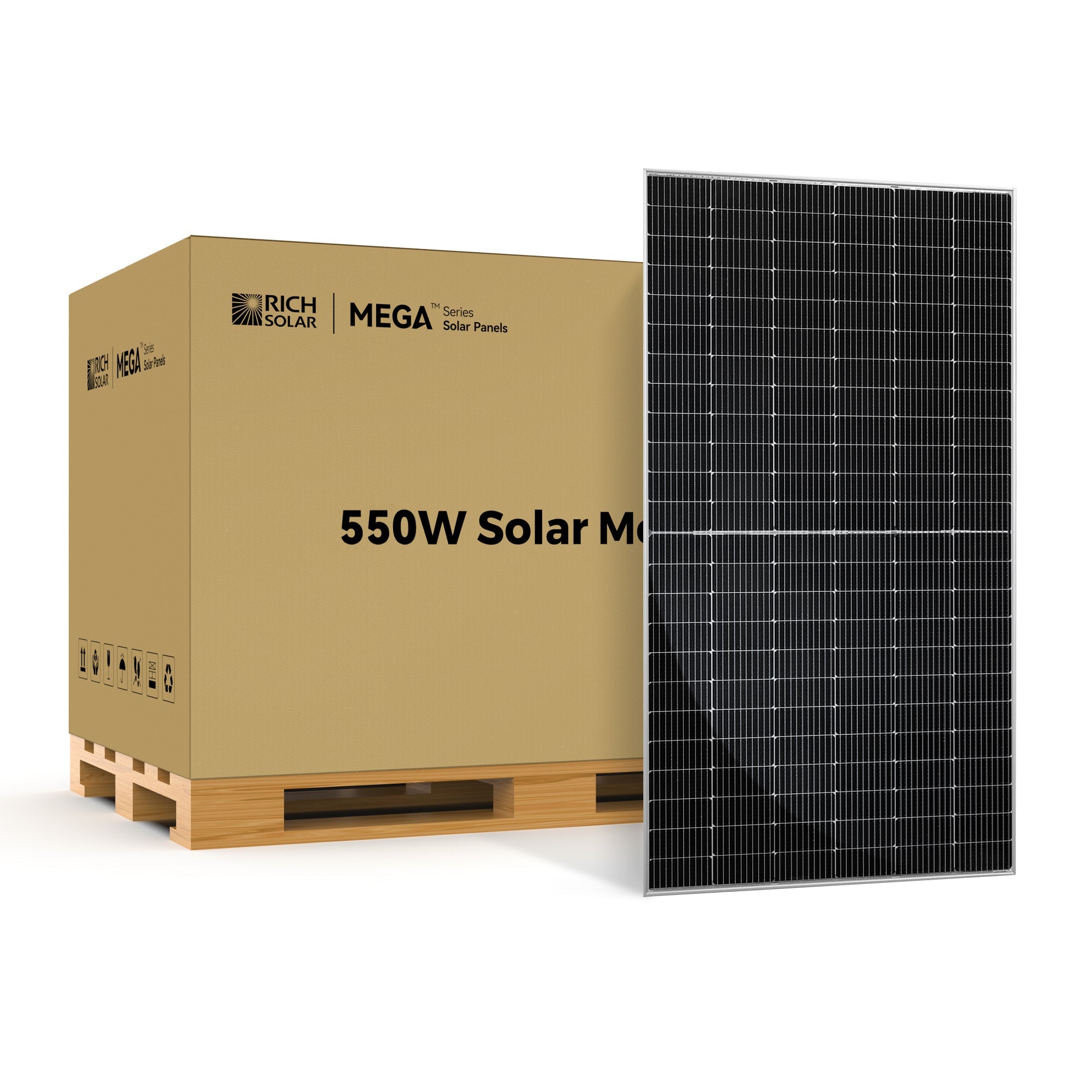 Rich Solar MEGA 550 Bulk Bifacial Solar Panels | 550W | Off-Grid & Grid-Tie  | 25 Year Warranty