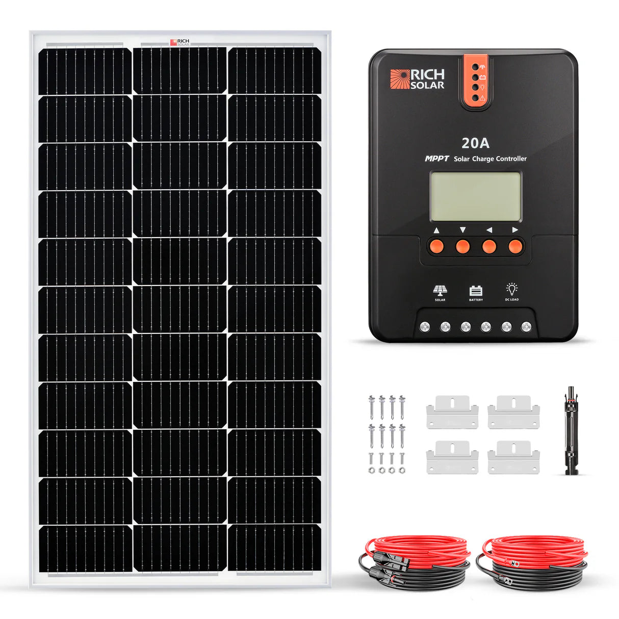 Rich Solar RV Solar Kit w/Charge Controller | 100-1600W Solar | Choose a Bundle | 25 Year Warranty