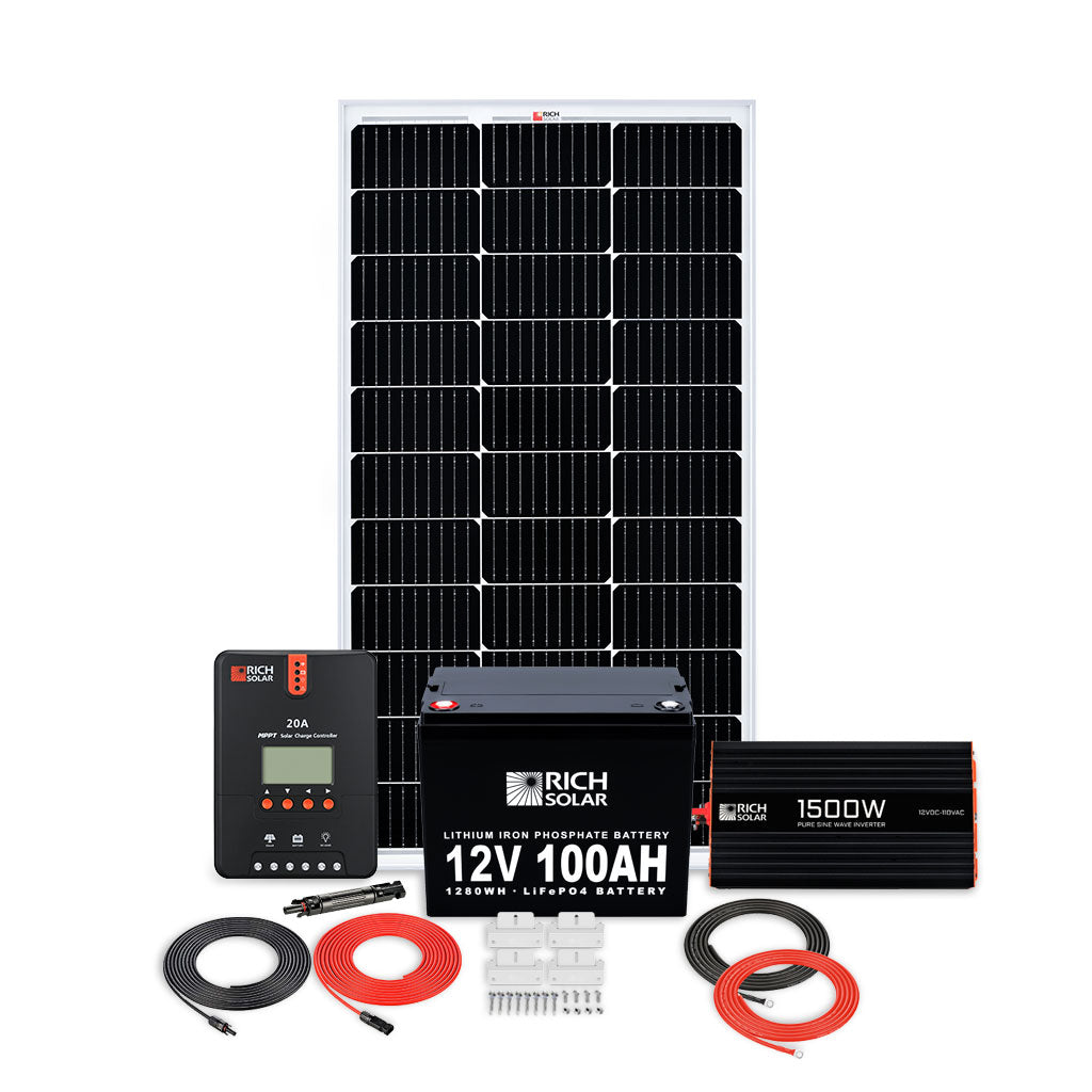 RICH SOLAR RV Solar Kit | 1,500W Output - 1,280Wh Capacity | Choose a Bundle