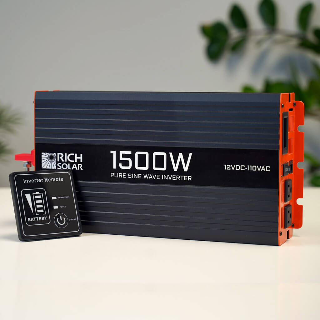 Rich Solar 12 Volt Industrial Pure Sine Wave Inverter | 1,500W Output