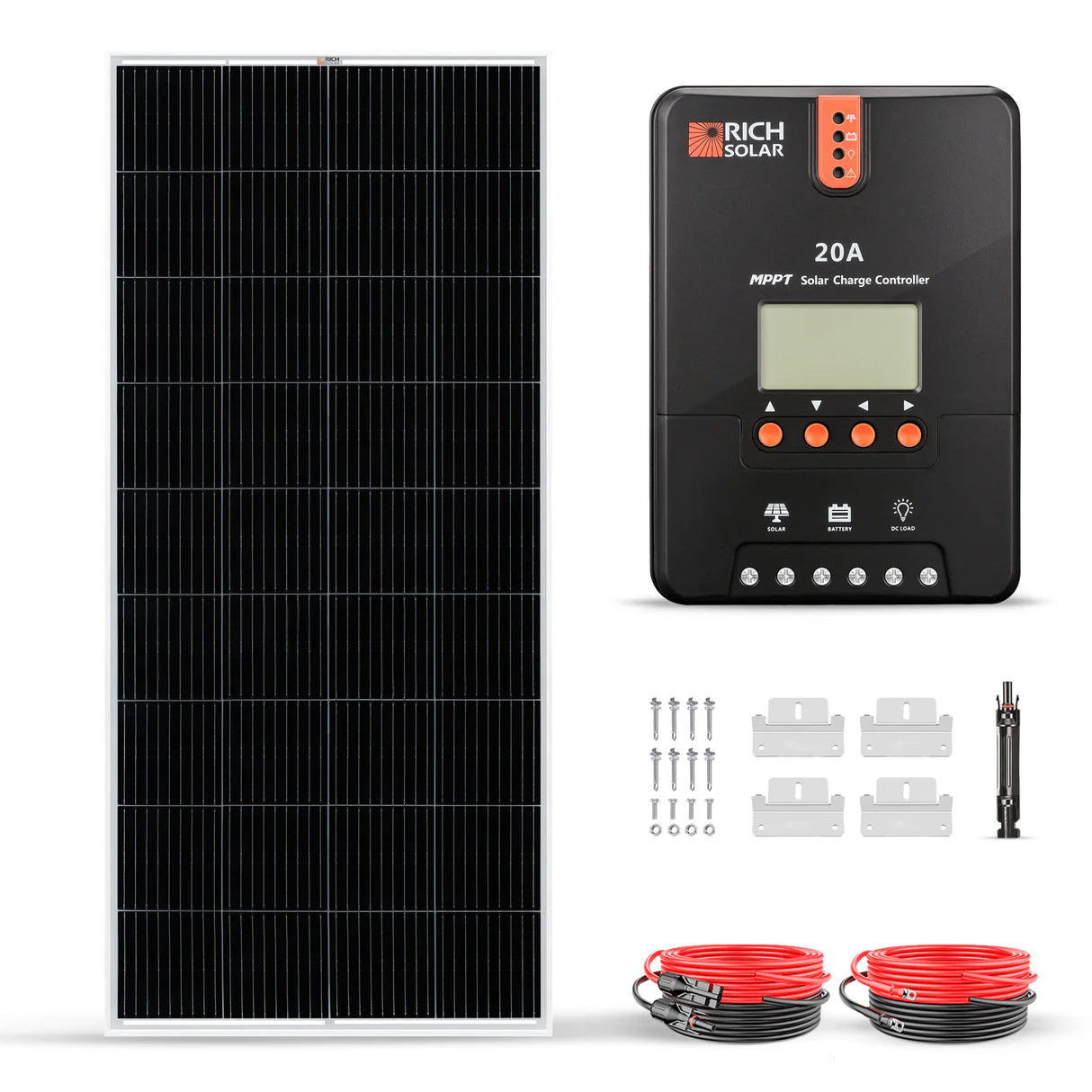 Rich Solar RV Solar Kit w/Charge Controller | 100-1600W Solar | Choose a Bundle | 25 Year Warranty