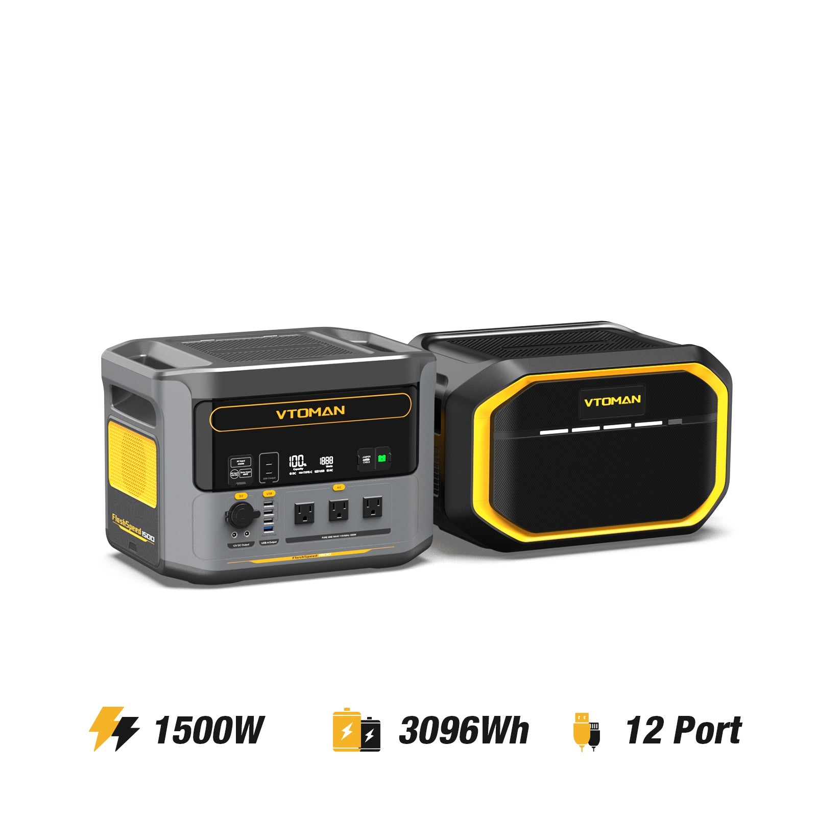 VTOMAN 1548Wh Extra Battery Compatible With FlashSpeed 1500/1000