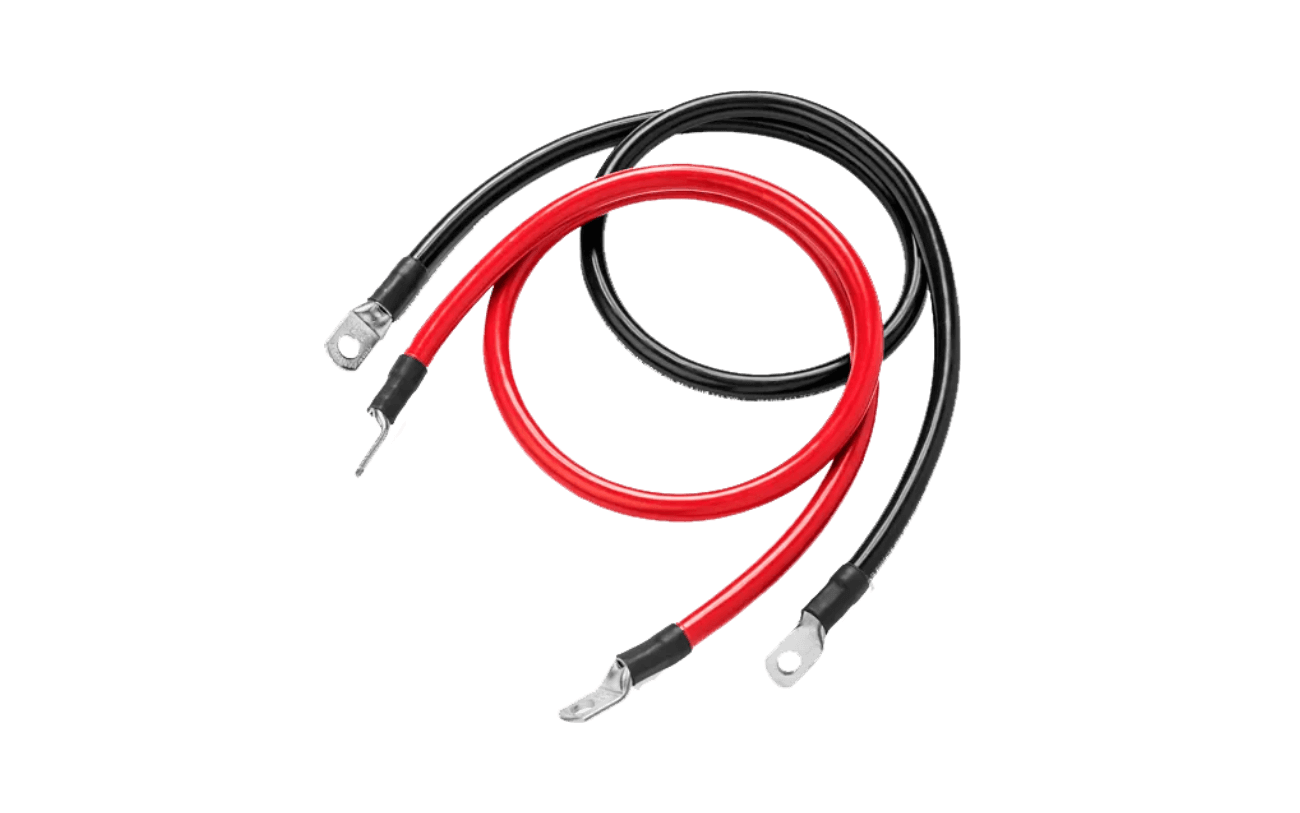 BigBattery RAPTOR 2 2AWG Black and Red Ring to Ring Terminal Cable | 4ft