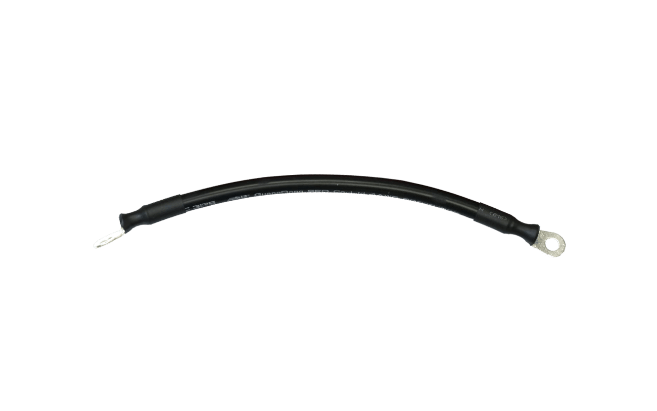 BigBattery EAGLE 2 4AWG Black Cable with Ring to Ring Terminal | 0.92-3ft