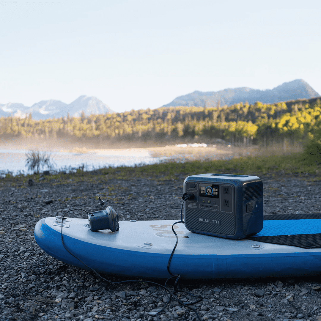 BLUETTI AC70 Portable Power Station In A Boat