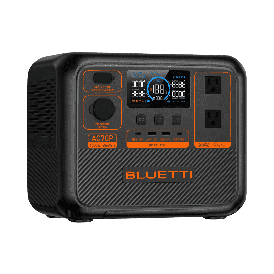 BLUETTI AC70P 1000w Side View