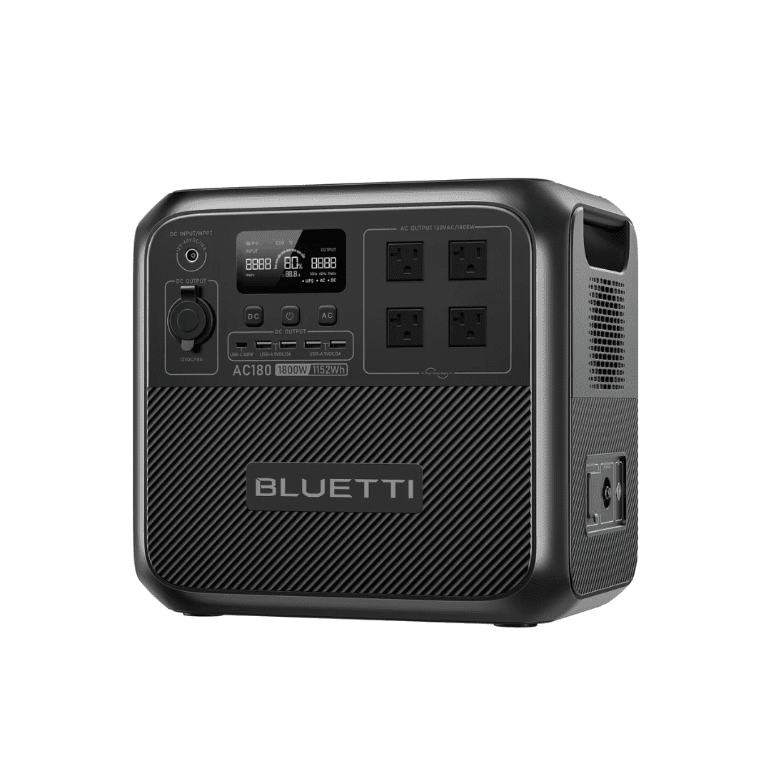 BLUETTI Portable Power Station AC180 Angled View