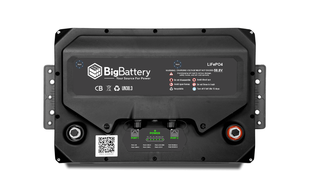 BigBattery HUSKY 2 LiFePO₄ Battery | 5,120Wh Capacity | 48V - 100Ah