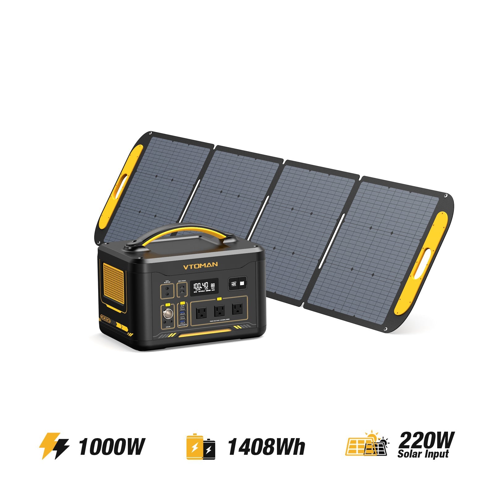 VTOMAN 220W Portable Solar Panel