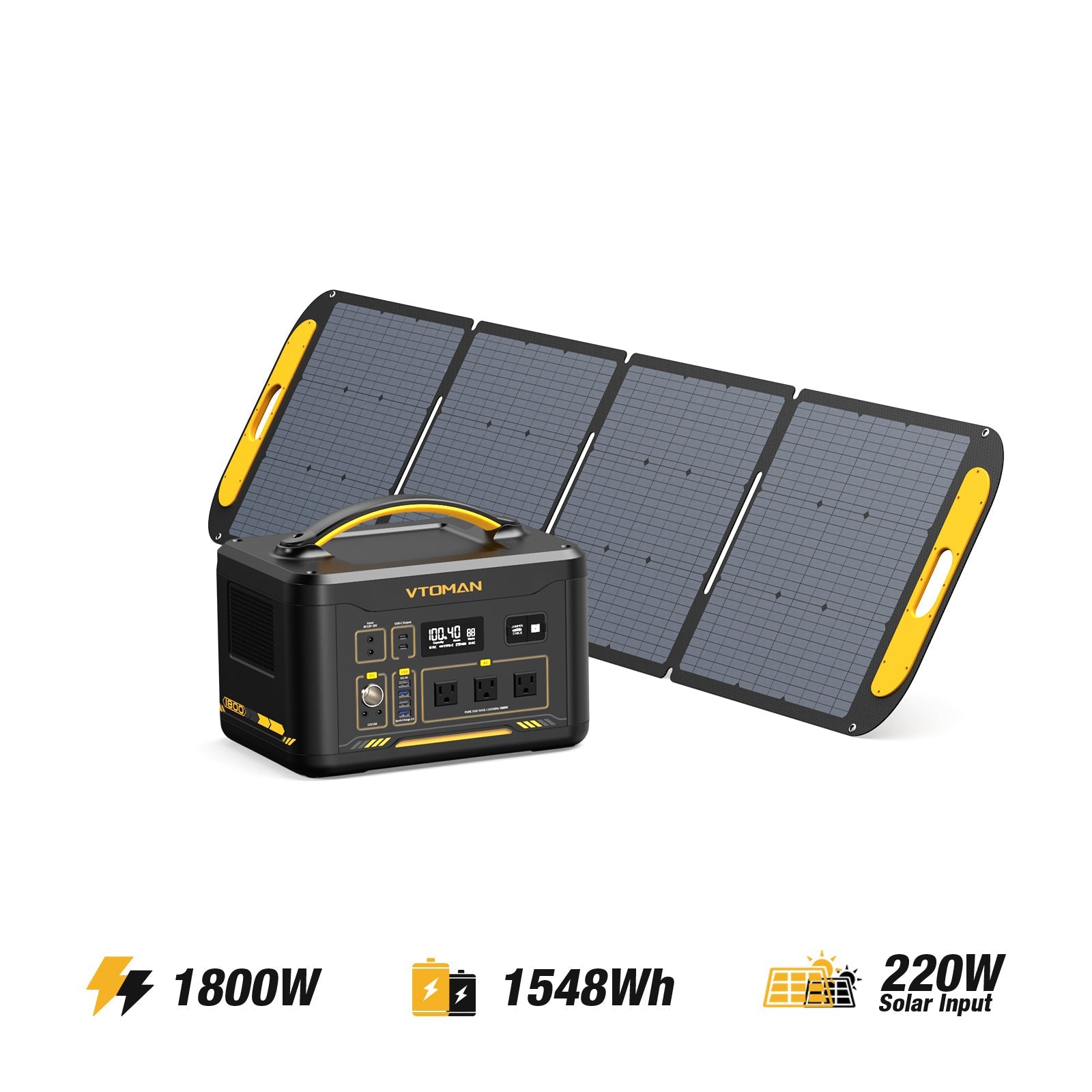 VTOMAN 220W Portable Solar Panel