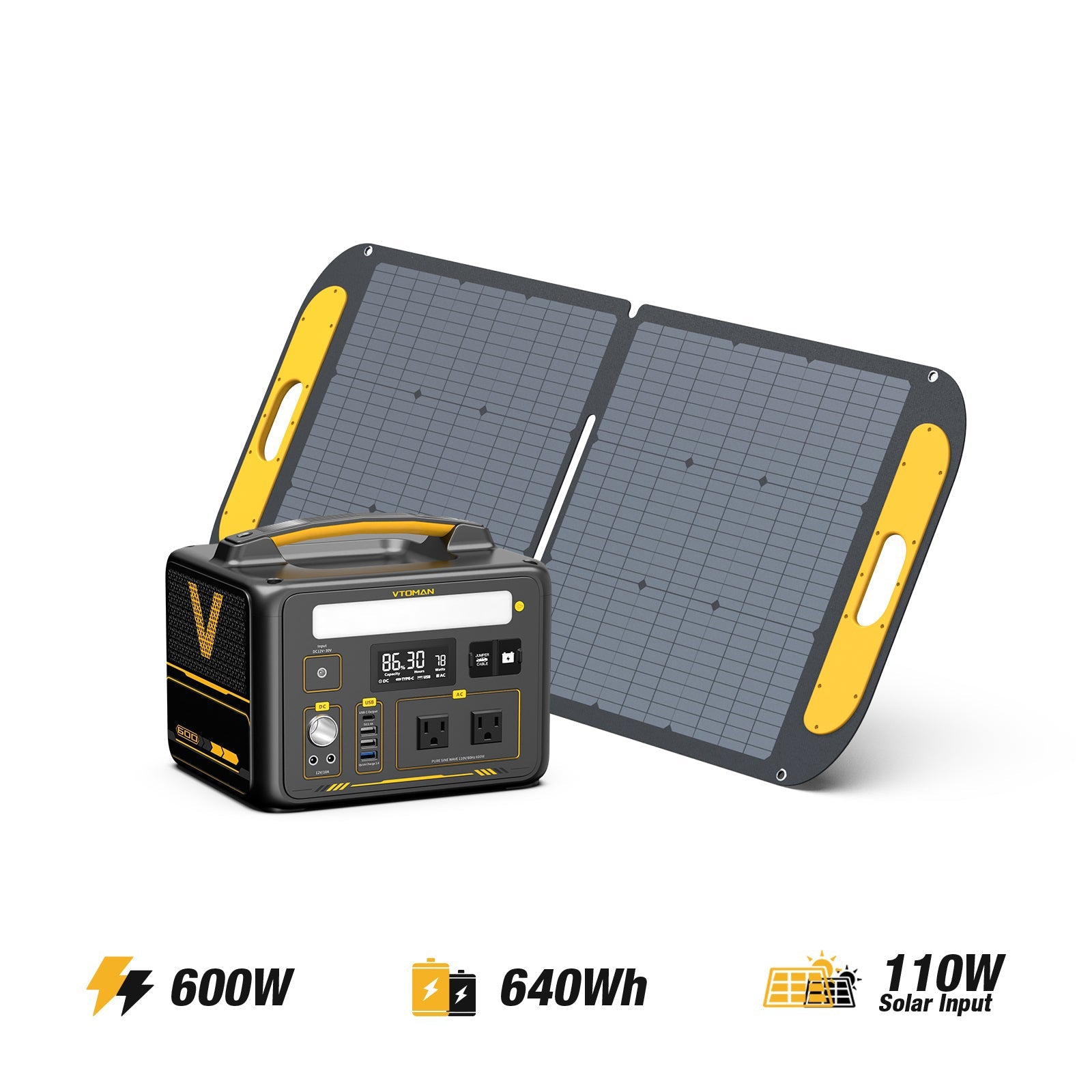 VTOMAN 110W Foldable Portable Solar Panels