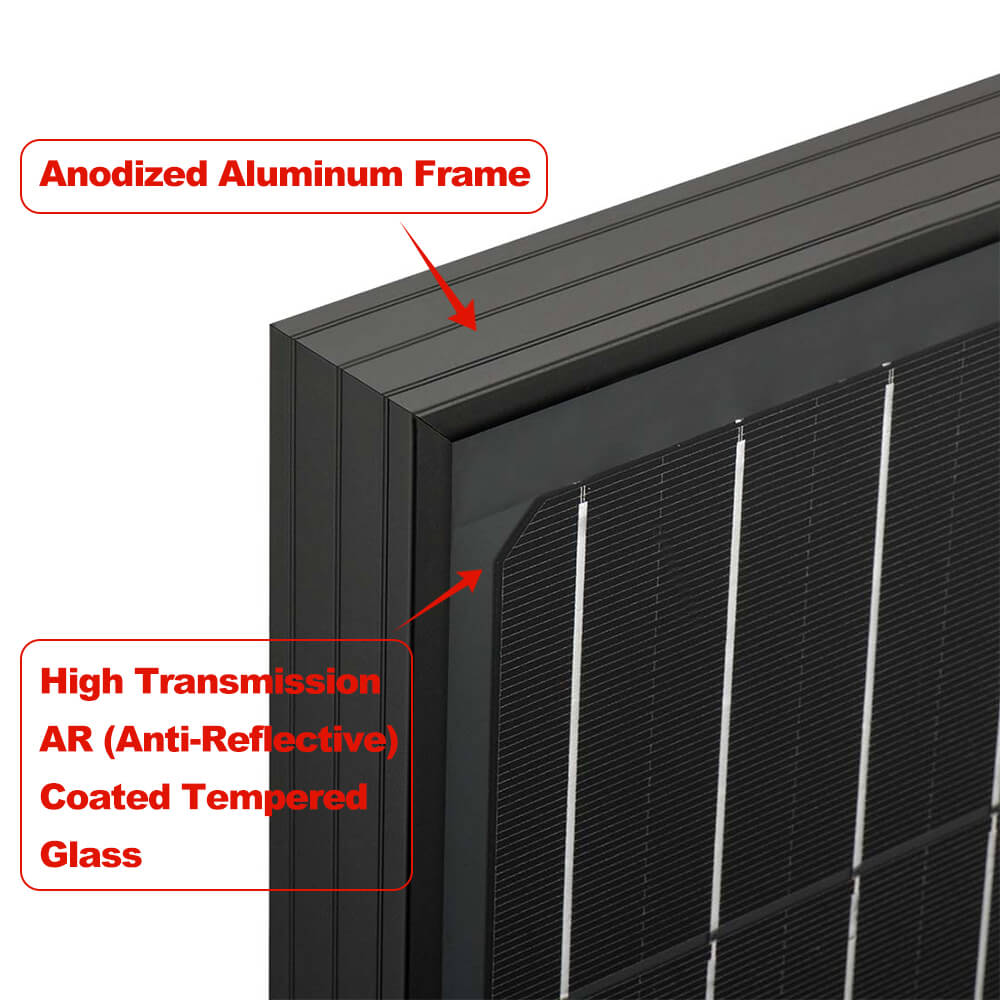 Rich Solar MEGA 100 ONYX Monocrystalline Solar Panel | 100W | 25 Year Warranty